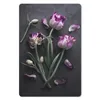 MuchoWow® Mauspad Mousepad Tulpen - Lila - Blätter 18x27 cm Produktbild-Vorschau 1