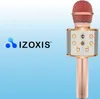 A karaoke microphone with the brand logo and name on a blue gradient background. Produktbild-Vorschau