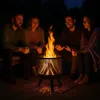 Relaxdays Braciere, design a rete, griglia, attizzatoio, Anteprima dell’immagine prodotto 2