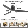 Sofucor Deckenventilator, modern, 132 cm, Massivholz, mit Produktbild-Vorschau 2
