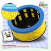 A close-up marketing image of a vacuum cleaner filter with a magnified view and text. Produktbild-Vorschau