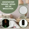 Marketing image for an electric heated blanket, showing features and material. Produktbild-Vorschau