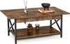 COSTWAY Table basse, table basse avec étagère, table de Voir les images du produit 1