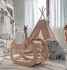 Holzschaukel Montessori - Spielplatz - Naturholz - ab 12 Produktbild-Vorschau 2