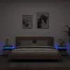 vidaXL Nachttische mit LED-Leuchten 2 Stk. Betongrau Produktbild-Vorschau 1