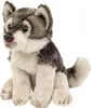 Kuscheltier Wolf mit Baby 27 cm sitzend grau/weiß Produktbild-Vorschau 1