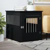 vidaXL Klatka dla psa w stylu meblowym czarna 64,5x80x71 cm Podgląd zdjęcia produktu 2