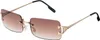 Damen Sonnenbrille rechteckig Designer 80er Modern Urlaub Produktbild-Vorschau 1