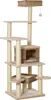 A multi-level cat tree with scratching posts, platforms, and enclosed cubbies. Anteprima dell’immagine prodotto