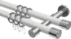 Interdeco Gardinenstange / Vorhangstange Weiß / Chrom, Typ Produktbild-Vorschau 1