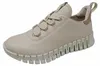 Ecco Gruvv W Sneaker Lea sportlicher Schnürer Beige Produktbild-Vorschau 1