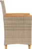 vidaXL Gartenstühle mit Kissen 2 Stk. Beige Poly Rattan Produktbild-Vorschau 6