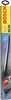 The image shows the packaging of a BOSCH windshield wiper blade for rear use. Produktbild-Vorschau