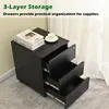 Cassettiera con rotelle xDays in metallo nero con serratura Anteprima dell’immagine prodotto 2