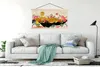 MuchoWow® Textilposter Gold - Blumen - Druck - Abstrakt - Produktbild-Vorschau 3