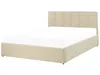 BELIANI Bett Beige Stoffbezug mit Lattenrost 140 x 200 cm Produktbild-Vorschau 4