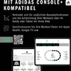 Marketing image showing features and compatibility of an Adidas console. Produktbild-Vorschau