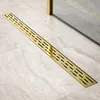 Duschrinne – 90 cm – Gold – Standardrost – Edelstahl – mit Produktbild-Vorschau 1