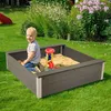 dobar WPC Sandkasten "Theo" , Silbergrau, 115x115x32 cm Produktbild-Vorschau 7