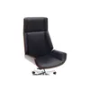 Miliboo - Design-Bürosessel dunkles Holz und Schwarz CURVED Produktbild-Vorschau 6