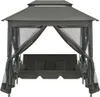 vidaXL Balancelle de jardin avec fonction lit et toit Voir les images du produit 9