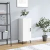 The Living Store Sideboard Hochglanz-Weiß 34,5x34x90 cm Produktbild-Vorschau 1