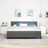 vidaXL Boxspringbett mit Kopfteil Dunkelgrau 180 x 200 cm Produktbild-Vorschau 3