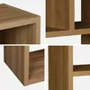sweeek - Asymmetrisches Bücherregal im Holzlook 5 Ebenen 10 Produktbild-Vorschau 3