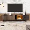 Armoire TV Sweiko de 200 cm, aspect marbre noir, portes en Voir les images du produit 3