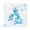 MuchoWow® Mauspad Mousepad England - Weltkarte - Blau 20x20 Produktbild-Vorschau 1