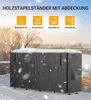 Holzlager Außen 235 x 25 x 115 cm, Kaminholzregal Metall Produktbild-Vorschau 6