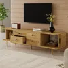 Mesa de TV Merax con 4 cajones y 2 puertas correderas, Vista previa de la imagen del producto 6