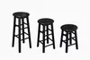 Tabouret de bar en bois d'hévéa - 32 cm x 32 cm x 74 cm Voir les images du produit 3