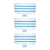 Three white mop pads with blue stripes are stacked vertically against a white background. Podgląd zdjęcia produktu