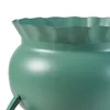 A close-up view of a green planter with a ruffled rim. Náhľad obrázku produktu