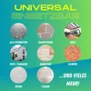 A collage of different surfaces and materials that can be cleaned, with text indicating universal applicability. Produktbild-Vorschau