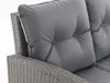 CLP Polyrattan L Garnitur Minari ohne Tisch grau Produktbild-Vorschau 3