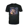 A black t-shirt with a graphic print of an anime character. Podgląd zdjęcia produktu