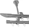 Innenlauf Edelstahl Look Gardinenschiene Gardinenstange Produktbild-Vorschau 1