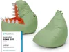 LUMALAND Kindersitzsack-Set "Dino" (2-tlg.) - Pastell Grün Produktbild-Vorschau 1