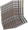 A stack of plaid seat cushions. Produktbild-Vorschau