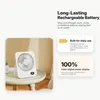 ZELURXX Tischventilator Akku 3000mAh 5 Stufen 8h Laufzeit Produktbild-Vorschau 4