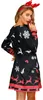 Damenkleid mit Rentier A-Linie Lang Weihnachtlich Bequem Produktbild-Vorschau 1