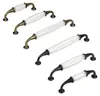 5x Porzellangriff JOHANNA, Lochabstand 160 mm, Antik-Silber Produktbild-Vorschau