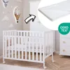 ZEE BAMBI Weiß Beistellbett Baby mit Matratze & Rollen Produktbild-Vorschau 1