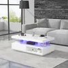 okwish Couchtisch Rechteckig, LED-Hochglanz Beistelltisch Produktbild-Vorschau 1
