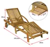CASARIA® Set da 2 Lettino Prendisole in Legno Acacia incl. Anteprima dell’immagine prodotto 4