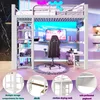 Flieks Etagenbett 90x200cm mit Led, Kinderbett Jugendbett Produktbild-Vorschau 5