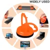 A collage of images showing the use of orange suction cup tools for various electronic devices and car dent repair. Produktbild-Vorschau