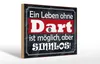 Holzschild ein Leben ohne Dart ist sinnlos, 30x20 cm, Produktbild-Vorschau 1